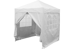 Storeinuk 2 X 2m Pop Up Gazebo Waterproof Outdoor Garden Marquee Awning Party Tent Canopy and Carry Bag for Festival Wedding(White)