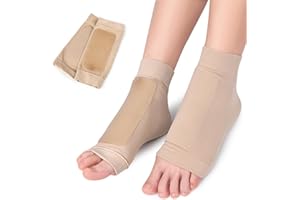 seaNpem Padded Skate Socks for Lace Bite Protection, 1 Pair Compression Ankle Protector Cushion Elastic Lace Bite Pads Sleeve for Skating, Ice Hockey, Roller, Ski, & Boots