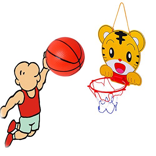Preisvergleich Produktbild TianranRT Tiger Kinder ' Hängen Cartoon Kinder Spielzeug Basketball Reifen Brett Kunststoff Reifen Set Mit Indoor Hängen Reifen Spiel (A)