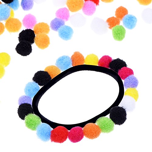 Outus Pompons für Handwerkmachen und Hobbybedarf, 8 mm, 1000 Stück, Mehrfarbig - 5