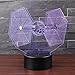 Produktbild 3D Optische Illusions-Lampen NHsunray LED 7 Farben Touch-Schalter Ändern Nachtlicht Für Schlafzimmer Home Decoration Hochzeit Geburtstag Weihnachten Valentine Geschenk Romantische Atmosphäre (Titan Kämpfer)