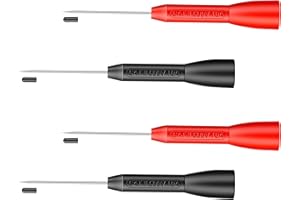 TENG HONG HUI Multimeter Probes Needle Test Fluke Pin Probes Test Lead Probe Multimeter Piercing Needle 600v/10a Non-destructive Multimeter Test Silicon Back Probe Pin For Fluke Leads Tl71 Tl75 (4pcs,2mm)