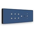 IOTICS Smart Wifi Board: 7 x Switch & 1 FanModule. Finger Touch, Remote, App Control. Voice via Google Home/Alexa. Home Automation Solution (Blue)