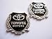 2pc Toyota Motors SILVER Car 3D Metal Grille Trunk Badge Decal Logo RS.329.00