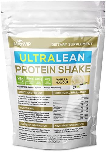 Vanilla Ultralean Protein Shake | Low Calorie &amp; Low Carbohydrate Shake | UK Manufacturer