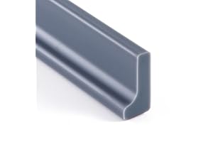 ZAYEJOD Barriera d'acqua per pavimento in ambienti umidi grigi, soglia della doccia, striscia di tenuta per porta dello schermo, striscia di tenuta dell'acqua per lavandino del bagno (forma L, altezza 3 cm)