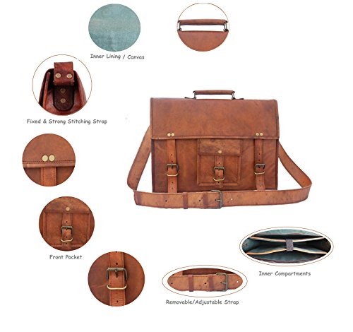Pr  mie Qualit  t Handgemacht Traditionellen Laptoptasche Ledertasche Umh  ngetasche Leder Notebooktasche Schultertasche Kuriertasche Mit Vintage und 