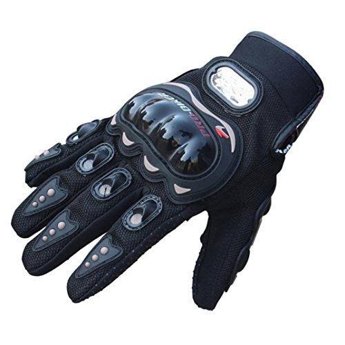 Price comparison product image Koly 1 Pair Rock Black Short Sports PU Leather Motorcycle Motorbike Summer Gloves