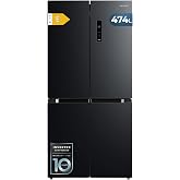 Cecotec Bolero CoolMarket 4D 474 Dark E. 177.5 cm High, 83.5 cm Wide, Class E, Ultra Quiet, LED Lighting, Compressor Inverter
