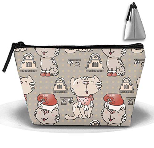 Barbados Love Women Cosmetic Bags Portable Pouch Trapezoidal Storage Bag Travel Bag with Zipper