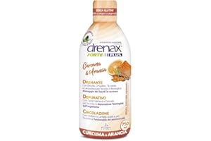 Drenax Forte - Arancia Curcuma Integratore Drenante, 750ml, Arancione, Gusto Arancia, 03725