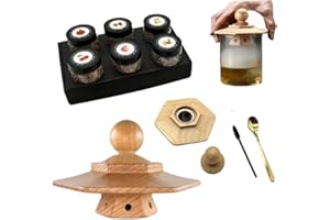 SHARHARGE Kit per affumicatore per cocktail, kit per affumicatore di formaggio e whisky, con trucioli di legno da 6 gusti, accessori per cocktail bar, kit per cocktail, kit regalo per uomini e amanti dei
