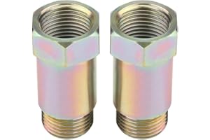 Fydun Sensore Di Ossigeno Extender, 2Pcs 45mm M18 * 1,5 O2 Extension Spacer Bungs Adapter Giallo + distanziatore sensore ossigeno