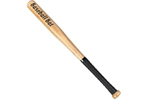 Yuecuu Mazza da baseball in legno, racchetta sportiva da baseball con impugnatura antiscivolo, 64 cm/74 cm/84 cm
