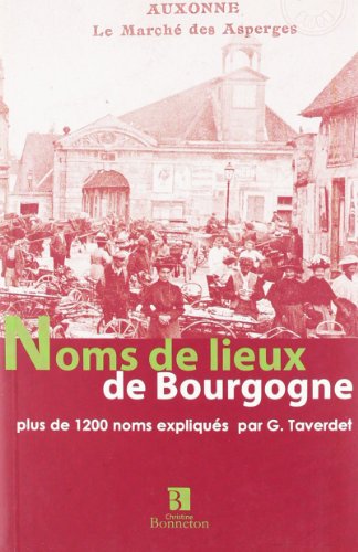 couverture de : NOMS DE LIEUX DE BOURGOGNE