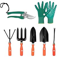 Kraft Seeds Gate Garden Spectacular Gardening Tools Set with Heavy Gardening Cut Tool and One Pair Hand Gloves (Orange…