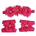 Malloom® Colorful Flower Headband Set for Baby Girls (Hot pink)