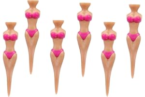 Mnixy Bikini Model Golf Tees Divot Outils Fantaisie Cadeau 78 mm Violet Lot de 6 fantaisie-78 mm Unisexe, Beige, Taille Unique