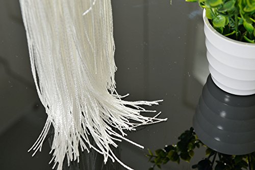 Fadengardine Fadenstore Vorhang mit Ösen Raumteiler 140 x 250 cm, Weiß - 6
