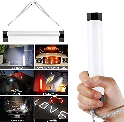 Dingrich LED Camping Lamp,Portable Magnetic USB Rechargeable LED Lamp Night Light Emergency Flashlight Lantern Torch 4 Level Brightness and Flash Mode Light Lamp for Camping Hiking Garden Outdoors,Black