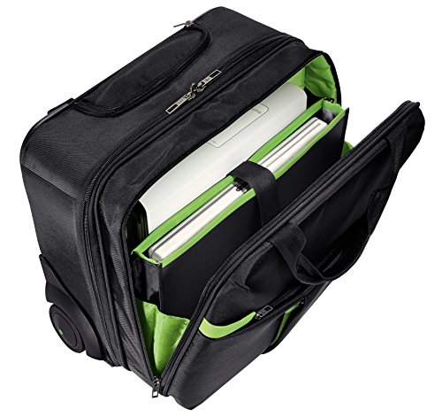 Leitz Business Softcase Handgepäck-Trolley (Smart Traveller, 19 Fächer, 44 x 37,5 x 23 cm, Polyester/Metall/Leder, Complete), Schwarz, 60590095 - 4