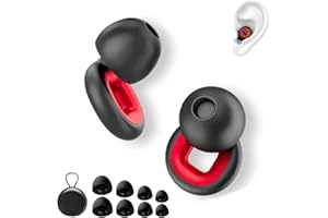 KEEPLUS Artevive Moto Earplugs-27 Db,Artevive Earplugs,Artevive Earplugs Motorcycle,Ohrstöpsel zum Schlafen,Flexibles Silikon,Ultraweiche wiederverwendbare geräuschreduzierende Ohrstöpsel für Schlaf (Rot, 1)