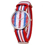 cookdate Armbanduhren männer Herrenuhr mit Datum Funktion Armbanduhr Herren Analoge Uhren-Armbanduhren der Luxusmode-Segeltuch-Männer Armbanduhr Uhren Herrenuhr Herrenarmbanduh E