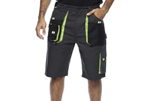 MAZALAT WORK WEAR Verano Pantalones Cortos de Trabajo para Hombre, Multibolsillos, Bermudas de Trabajo, Tamaño S - 3XL, Corto de Trabajo, Cargo Shorts, Resistente Ropa de Trabajo