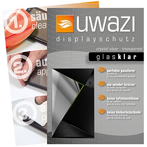 Preisvergleich Produktbild Nvidia Shield TV Schutzfolie 3x uwazi glas-klare Displayschutzfolie Folie
