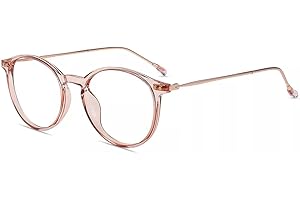 ‎FIRMOO Firmoo Blaulicht Brille ohne Sehstärke für Damen, Blaulichtfilter Computer Brille gegen Kopfschmerzen, Blendfreie Runde Gläser, Helllila