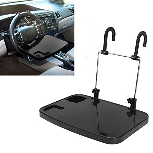 DaoRier Faltbare Auto-Rücksitz Laptop-Halter Auto Laptop Halterung Getränkehalter Notebooktisch KFZ Tischhalterung Schwarz