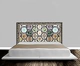 Cabecero de cama con diseño de vidriera