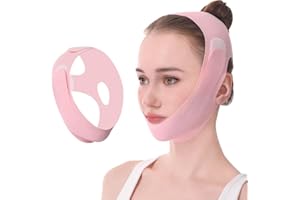 MKVZIYE Fascia Viso Lifting,Maschera lifting doppio mento,fascia post lifting viso collo,Contorno viso a V, lifting e rassodamento