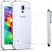 Produktbild Sunnycase Beliebt Detachable Luxus PC Bumper Rahmen Case Metall Aluminium Frame Hybrid Schutz Hülle Tasche Schutzhülle für Samsung Galaxy S5 I9600 S V / S5 NEO Smart Metall Case Cover + HD Super Klare Displayschutzfolie + Stylus Stift Touch Pen, Silver Silber
