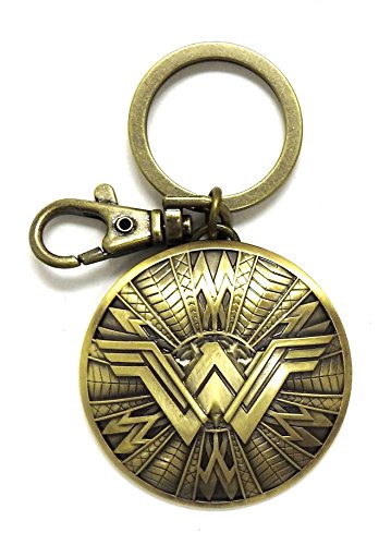 DC-Nuevo-Wonder-Woman-escudo-peltre-clave-Anillo DC-Nuevo-Wonder-Woman-escudo-peltre-clave-Anillo
