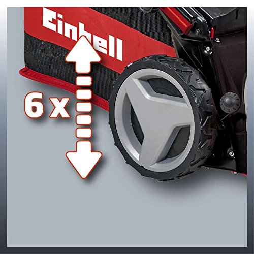 Einhell Benzin Rasenmäher GE-PM 53 S HW B&S (2,3 kW, 150 cm³, Schnittbreite 53 cm, Schnitthöhenverstellung 6-fach 25-70 mm, 80 L, Highwheeler) - 6