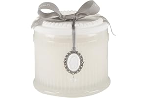 MATHILDE M. Mathilde M: Confezione con grande candela profumata a 3 stoppini (altezza 35 cm), fragranza per interni Fleur de Coton