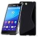 Produktbild Sony Xperia M5 Silikonhülle in SCHWARZ von Cadorabo - S-Line Design TPU Schutzhülle für Sony Xperia M5 – Handyhülle Bumper Case Backcover in OXID SCHWARZ