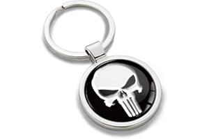 Skino Schlüsselanhänger Metall Keyring Keychain Skull Schädel Totenkopf Auto Schlüssel Geschenk Metall-Schlüsselanhänger KK 220