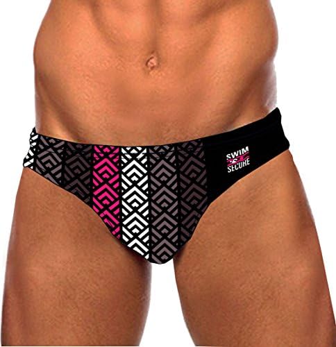 Swim Secure Swimsuit Man Maori Pink Ideal for Swimming, Water Polo or Triathlon