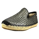  UGG Women\'s Sandrinne Metallic Basket Black Leather Loafer