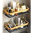EVIE HOUSE 1 Piece - Aluminum Bathroom Corner Shelf for Wall, Rustproof, Nail-Free, No Drilling Organizer Holder - Bathroom Rack Shelf - Wall Holder - Bathroom Accessories Aluminum Heavy Duty (1-Pc)