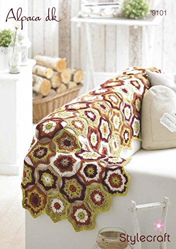StylecraftHome Star Motif Runner Crochet Pattern 9101 DK