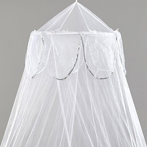 Mosquito Nets 4 U Princess Bed Canopy - Beautiful Silver Binding Childrens Bed Canopy - Quick and Easy To Hang Girls Bedroom Accessories - Perfect Gift for Girls, Daughters and Granddaughters