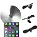 Produktbild MOMDAD Mini USB Ventilator Tragbare Flexibel Klein Phone Fan Cool Kühler drehbar Lüfter mit Zwei Blätter für iPhone 7/7 Plus iPhone 6/ 6S Plus iPhone SE 5S iPad - Schwarz