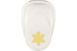 Vaessen Creative 21435-543 Motivstanzer Weihnachten Schneeflocke von 2,1 x 2,5 cm-Scrapbook Zubehör zum Basteln-Papierstanzer für Kartengestaltung, Scrapbooking und Journaling, Weiß-Gold