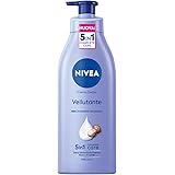 Nivea Crema Corpo Vellutante (1 x 500ml), Irresistibile morbidezza per pelle secca, Formula arricchita con Burro di Karitè e 
