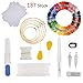 Produktbild Riverpool 137 Stück Stickgarn Starter Kit Embroidery Floss Kreuzstich Tool Kit - 5 Stück ABS-Stickrahmen(5 Größe), 50 Farbe, Sechs Fädechen Stickerei, 5 Stück Klassiker Aida-Stoff(2 Größe ) mit 77 STÜCKE Muster und Kreuzstich-Werkzeugsatz(137 Stück Super Value Pack)