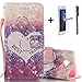 Produktbild Samsung A3 2016 Wallet Case Flip Cover [gratis gehärtetem Glas Displayschutzfolie + 1 STYLUS PEN] Newstars NEU Modernes 3D Colorful Funny Cute Muster Print Aufdruck Full Body Design – Funkeln Bling Glitzer handgefertigt Diamanten – Magnet Verschluss – Standfunktion – Kartenfächer – Handschlaufe – PREMIUM PU Leder Schutzhülle für Samsung Galaxy A3 2016 sm-a310 F