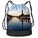 Produktbild COOABC Eiffel Tower at Twilight Travel Yoga Drawstring Bag Backpack Bundle Backpack
